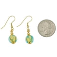 thumbnail image 4 of GlassOfVenice Murano Glass Royal Aqua Ball Earrings, 4 of 5