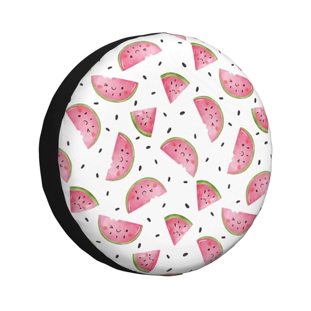 Fotbe Watermelon Funda de Llanta de Repuesto con Estampado, Engrosada, Ajuste Universal para Jeep, Remolque, RV, SUV, Camión-14 inch