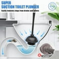 thumbnail image 4 of JEHONN Toilet Plunger and Brush Set Black with Holder and Hidden Tweezers, 4 of 7