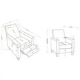 thumbnail image 4 of Ducee Transitional 2-Piece Gray Fabric Push Back Chair and Cleaning Care Kit Set, 4 of 14