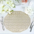 thumbnail image 2 of Efavormart 6 Pack | 15" Gold Dodecagon Woven Vinyl Placemats | Non Slip Dining Table Placemats For Wedding Events Birthday Party, 2 of 7