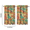 thumbnail image 4 of Paisley Design Kitchen Curtains - Vintage Tier Cafe Curtains for Bathroom Living RV Rod Pocket Window Drapes 36 Inch 2 Panels Set 28"x36" Window Treatment Tiers, 4 of 4
