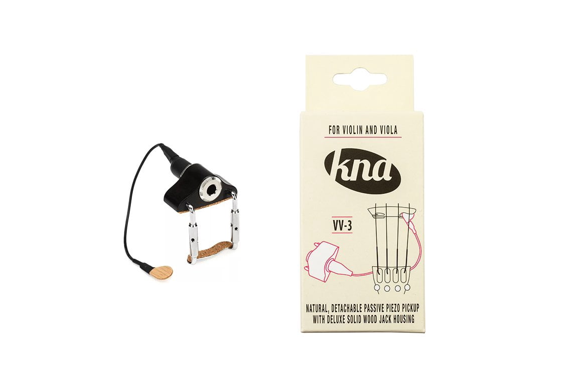 KNA VV-3 Portable Piezo Pickup for Violin and Viola with Deluxe Jack Housing