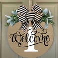 thumbnail image 4 of 2024 Last Name Year Round Front Door Wreath 26 Last Names Alphabet Door Plate Front Door Decoration Garland Front Door Decoration Door Front Porch Decorations Outdoor Wall Wall Hanging Sign Seasonal, 4 of 4