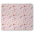 thumbnail image 1 of Paris Mouse Pad, French Flag Coffee Croissant Fashion Shoes Wine Hearts Perfume Popular Clouds Design, Rectangle Non-Slip Rubber Mousepad, Rose, by Ambesonne, 1 of 2