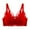 Red, variant on ALLLIST No Underwire Bras for Women Red Push up Bralette Lace Breathable Plain T-Shirt Ladies Underwear