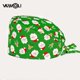 thumbnail image 1 of Comida navideña, gorro quirúrgico con estampado de hombre de jengibre de dibujos animados, gorros quirúrgicos navideños, gorro exfoliante de trabajo para agencia de aseo de mascotas de Papá Noel, 1 of 4
