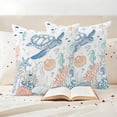 thumbnail image 3 of Ocean Sea Turtle Outdoor Waterproof Pillow Covers, Summer Coastal Beach Starfish Corals Decorative Square Throw Pillowcase Sofa Cushion Sham for Patio/Couch/Chair, 24"x24" 2 Pack, 3 of 8