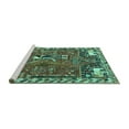 thumbnail image 2 of Ahgly Company Machine Washable Indoor Rectangle Animal Turquoise Blue Traditional Area Rugs, 5' x 7', 2 of 4