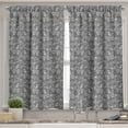 thumbnail image 2 of Ambesonne Leaf Valance & Curtain, Floral Simple Nature, 55"x30", Black White, 2 of 6