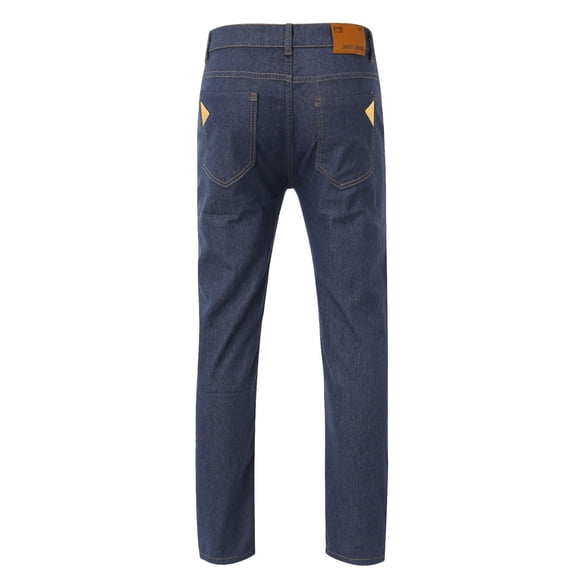 HBFAGFB Slim Fit Jeans for Men Fashion Straight Leg Plus Size Casual Pants Denim Trouser Blue Size 28
