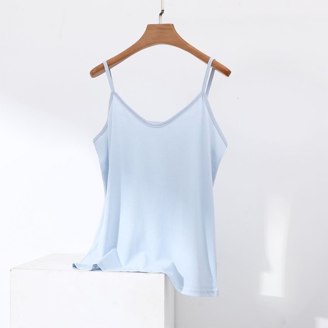 Camisola de manga corta para mujer, de color liso, con cuello en V, para exteriores, ropa interior básica, para decoración del hogar, pijama sin mangas de algodón.