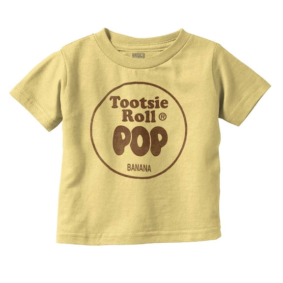 Tootsie Roll Pop Banana Flavored Candy Toddler Boy Girl T Shirt Infant Toddler Brisco Brands 24M