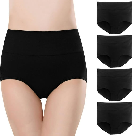 Ruyang Period Underwear for Women Women's High Waisted Cotton Underwear Stretch Briefs Soft Full Coverage Panties