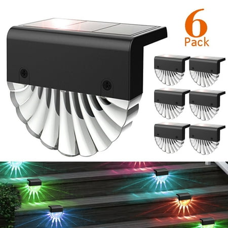 

2024 LED Solar Wall Light Warm White Decorative Lamp for Outdoor Courtyard Step Fence Shell Shape 1PC