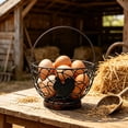 thumbnail image 4 of Wrought Iron Fruit Basket, Countertop Storage Organizer with Open Wire Design for Fresh Produce, Eggs, Snacks, and Bread, Durable Metal Kitchen Counter Basket for Home Organization, 4 of 6