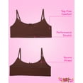 thumbnail image 2 of Sweet & Sassy Girls’ Training Bra – 5 Pack Cotton Stretch Crop Cami Bralette (S-L), 2 of 6