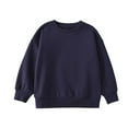 thumbnail image 1 of Wdgfv Chandail à Manches Longues pour Bébé Garçon Fille, Col Rond, chandail, Tenue Décontractée, Couleur Unie, Bleu, 12-13 Ans, 1 of 4