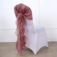 thumbnail image 2 of Efavormart Mauve Chiffon Curly Chair Sash for Wedding, Party, Event, Banquet, Ceremony Reception, Hotel Decoration Reception Chair Decor, 2 of 6