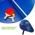 thumbnail image 2 of Amaiiu Table Tennis Paddle Bag Portable Protection Racket Carrying Holder Ball Bat Storage Carrier Case Lining Printed Pocket Letter Black, 2 of 6