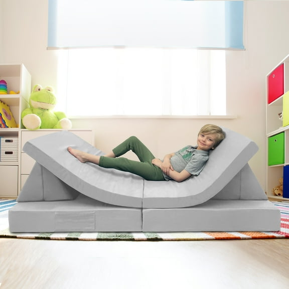 Imaginarium Kids Play Couch, Light Gray
