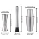 thumbnail image 3 of Martini Shaker Bartender Kit 10Pcs Colador de cóctel de acero inoxidable Ice Muddler Spoon Jigger Pourers Bar Tools Noticed LF0147-00B, 3 of 7