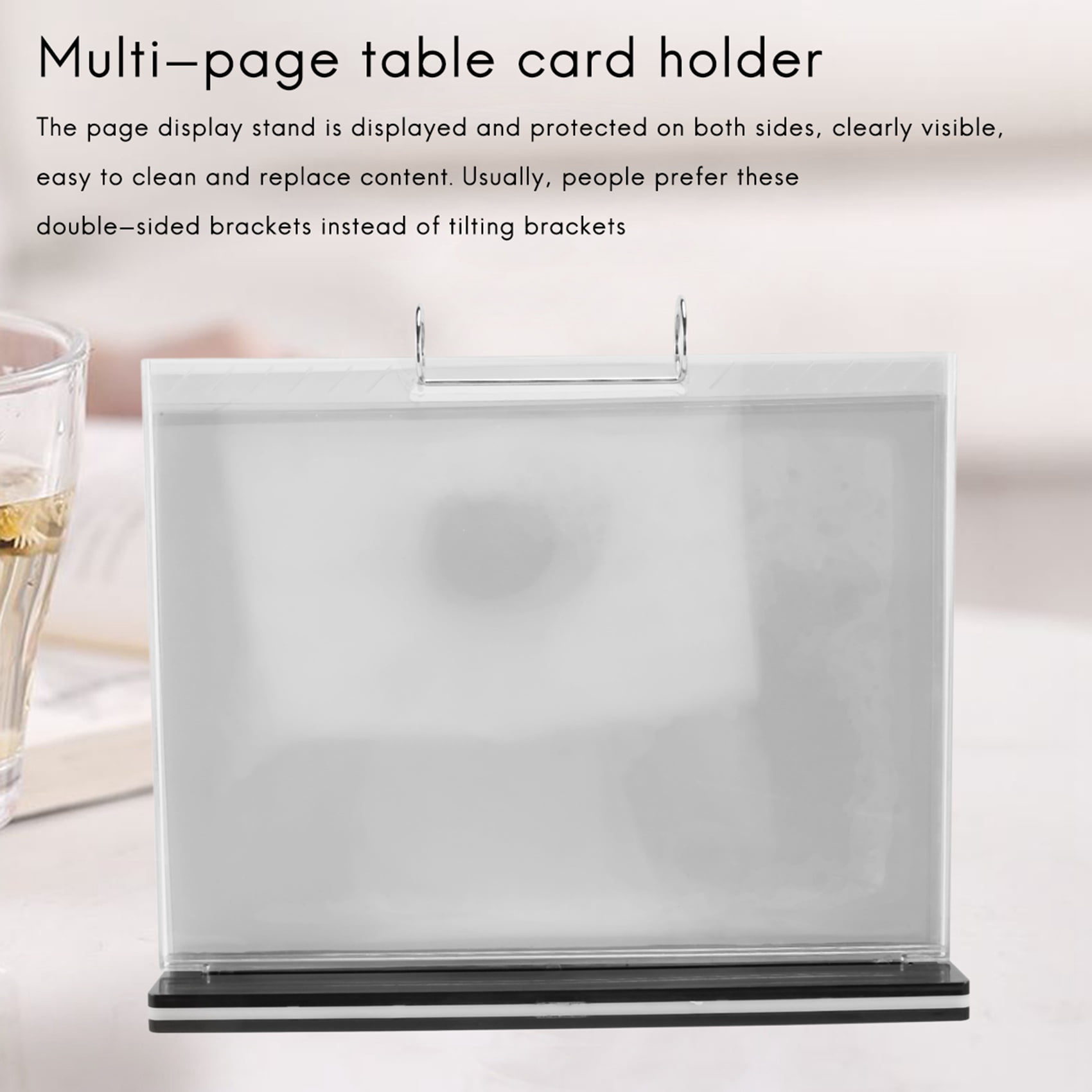 A4 Flip Table Menu Stand MultiPage Table Card Rack Menu Display Stand