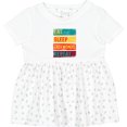 thumbnail image 3 of Inktastic Martial Arts Eat Sleep Taekwondo Repeat Girls Baby Dress, 3 of 5