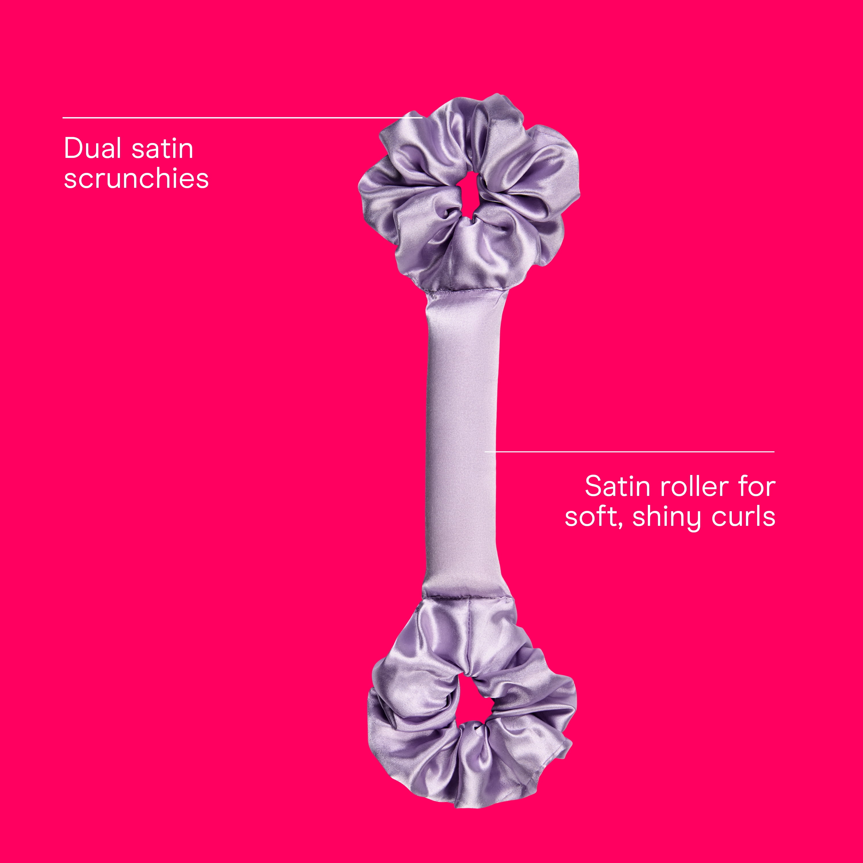 Conair Satin Scrunchie Heatless Hair Curler for Overnight Frizz-Free Curls, 1 Count