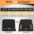 thumbnail image 4 of DKMOCO 23" Extra Wide Dual Side Heated Stadium Seats for Bleachers with Back Support, Folding Bleacher Seat with Storage Pockets for Outdoor Camping Games Sports,Black(No Battery), 4 of 9