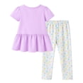 thumbnail image 2 of HILEELANG Toddler Girls 100% Cotton Bunny Floral Peplum Legging Set, Sizes 4T, 2 of 5