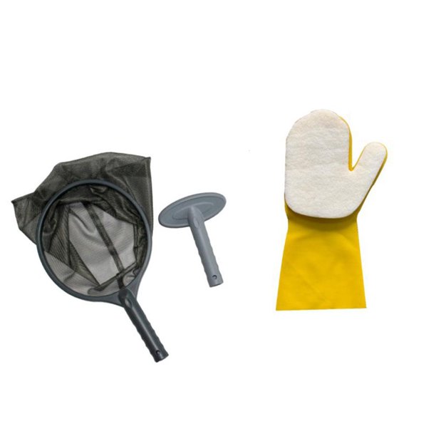 3 Unidades De Limpieza De Piscinas, Bolsa De Red De Nailon, Cepillo De Cerdas Suaves Para Piscina, Estropajo, Guante Derecho, Accesorios De Limpieza De Piscinas Eigraketly OD013452-00