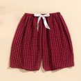 thumbnail image 3 of RYRJJ Womens Boxer Shorts Casual Summer Cotton Pajama Lounge Sleep Pjs Plaid Shorts Y2K Beach Bottoms(Wine,Free Size), 3 of 4