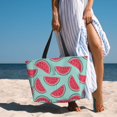 thumbnail image 4 of Yiaed Watermelon Print Large Capacity Beach Travel Bag - Waterproof Zipper Vacation Tote for Sandproof Storage, and Camping, 4 of 5