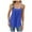Blue, variant on REORIAFEE Cute Tank Tops for Women Cropped Sleeveless Tops Scoop Neck Tanks Eyelet Embroidery Flowy Tunic Shirts Solid Print Pullover Swing Spaghetti Strap Vest Summer Going Out Blue