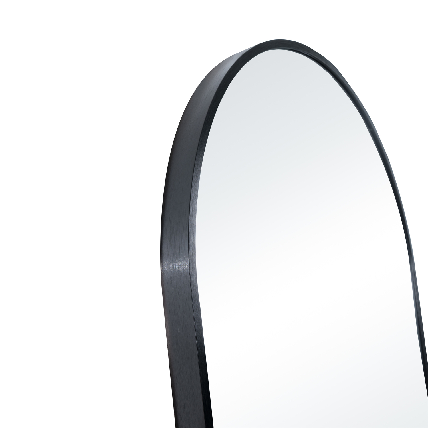 Naomi Home 71”x 31” Mabel Arched Aluminum Mirror Full Length Mirror Free Standing Leaning/Hanging/Mounted Mirror Aluminum Frame for Modern Living, Black