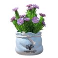 thumbnail image 4 of Plantas artificiales de margarita en jarrón de cerámica para fiestas y bodas Flor lila perfecl Flor de margarita artificial en maceta, 4 of 7