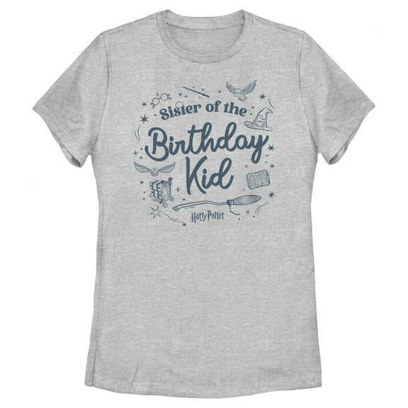 Women's Harry Potter Birthday Kid Sister  Graphic Tee Athletic Heather X Large