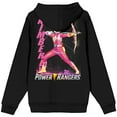 thumbnail image 2 of Power Rangers Kimberly With Bow & Arrow Long Sleeve Black Adult Zip-Up Hoodie-3XL, 2 of 5