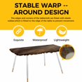 thumbnail image 4 of Brown Wood Table Cloths for 8 Foot Rectangle Tables, Vintage Farmhouse Wooden Planks Patio Waterproof Elastic Fitted Tablecloths, Washable Rectangular Table Cover for Camping, 4 of 8