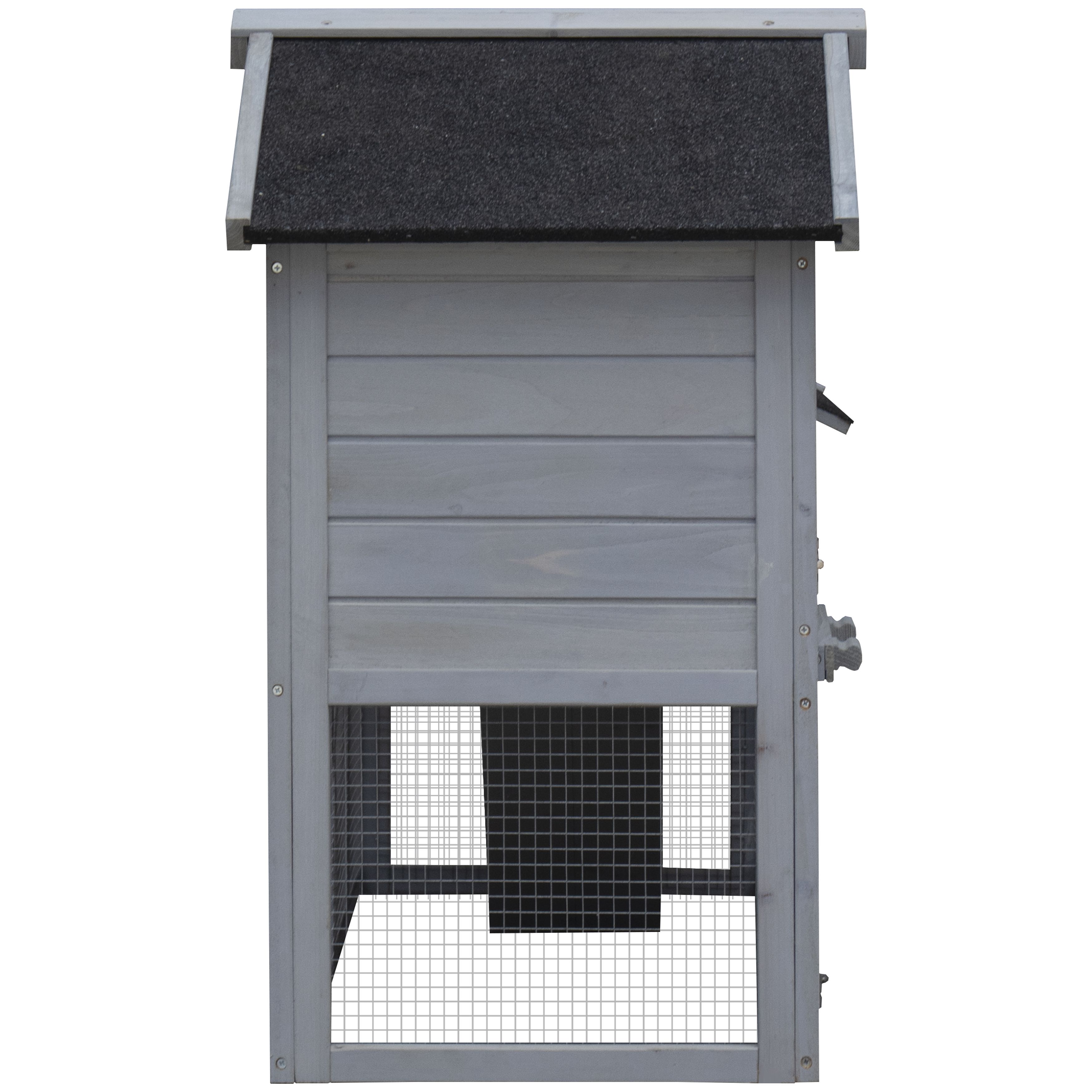 ZephyPaws Rabbit Hutch,Two Floors Bunny Cage Indoor Outdoor,Extendable Waterproof Chicken Coop with Large Run Space,Tray for Small Animal,Gray