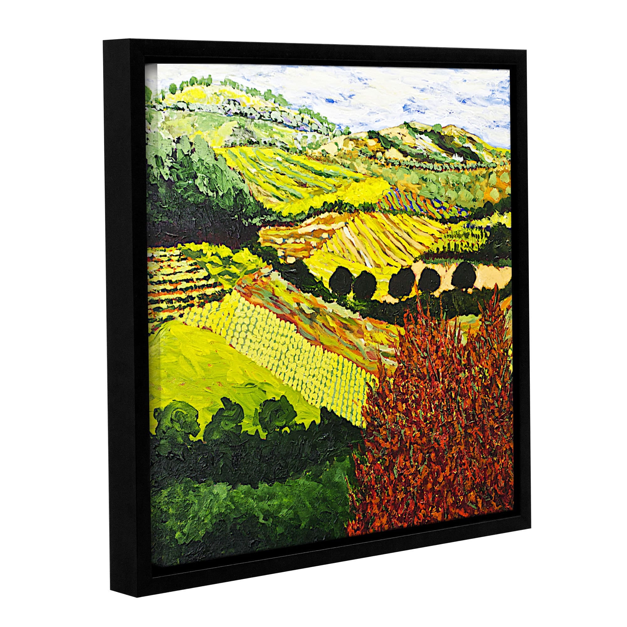 ArtWall Allan Friedlander "Red Bush" Gallery-wrapped Floater-framed Canvas