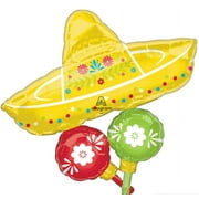 32" viva la party balloon, hat, folclor, tropical theme, 5 de mayo, mexico, viva Mexico, foil balloons, party decorations, family time,svg