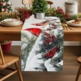 thumbnail image 5 of Christmas Table Runner Cardinal Bird Table Runners Berry Snowflake Pine Branch Cotton Linen Dresser Scarf Kitchen Dining Table Decor for Christmas Holiday Party Decor 13x90 Inch, 5 of 9