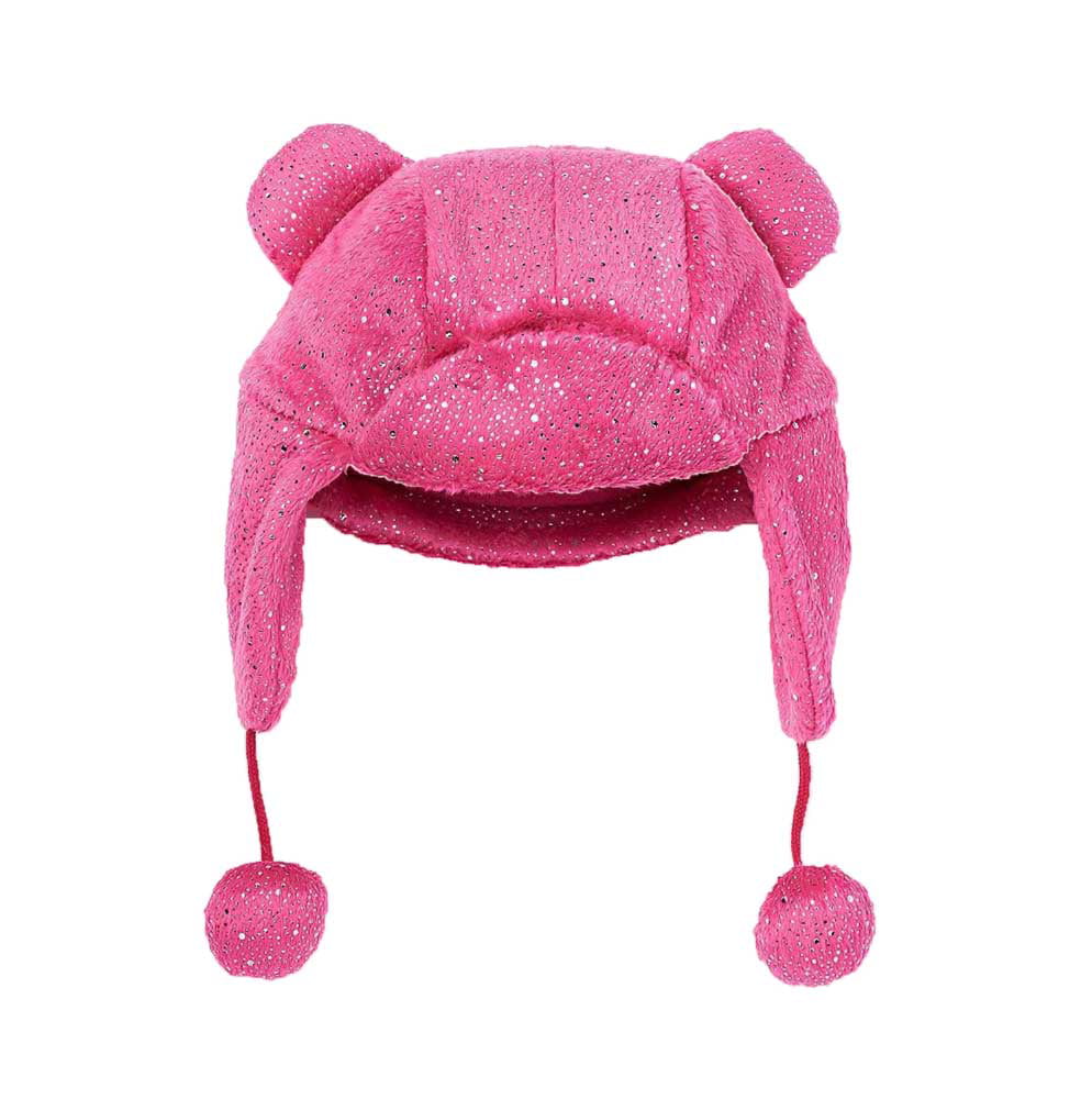 NEW Girls Sonoma SO Fleece-Lined Faux-Fur Trapper Hat Pink S 4-7 Yrs Ear Flaps 