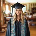 thumbnail image 6 of Fotbe Vintage Floral Butterflies Printed Class of 2024 Graduation Stole, 6 of 7