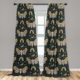 thumbnail image 4 of Ambesonne Astrology Theme Curtains, Starry Moth Pattern, Pair of 28"x95", Sand Brown Dark Grey, 4 of 5