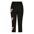 thumbnail image 5 of Ugoldhm 4th Of July Print Girls Capris Casual Fashion Slim Pant Yoga Summer Sport Cropped Leggings Size 2-13, 5 of 8