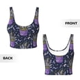 thumbnail image 6 of Goofa Lavender Flowers Printed Sports Bras for Women, High Impact Running Bra Workout Crop Tank Tops Longline Sports Bra Push up-XX-Large, 6 of 9