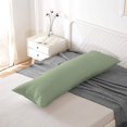 thumbnail image 2 of Dee's Collection 1 Piece Body Pillow Cover, 100% Egyptian Cotton 600 TC with Hidden Zipper Closure (Moss Solid, 21x54 Inches), 2 of 6
